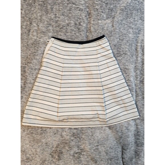 Keith British Style Cream/Black Embroidered Striped Skirt size 38 - Picture 4 of 5